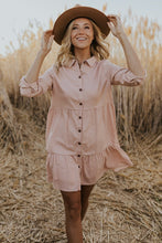 Load image into Gallery viewer, Self Babydoll Button Dress