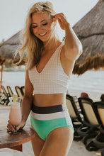Load image into Gallery viewer, Houndstooth Swim Top